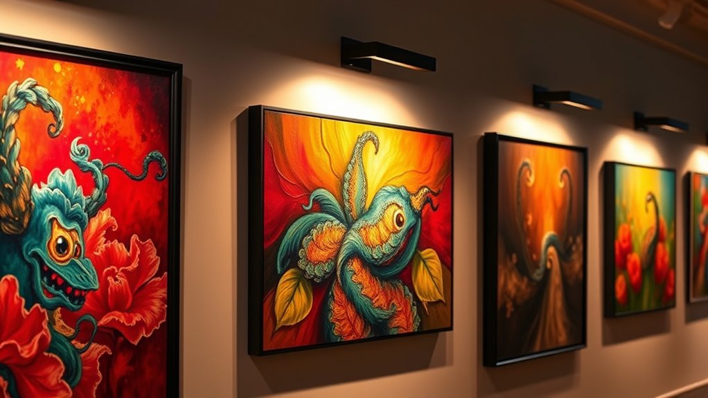 adjust lighting for artwork