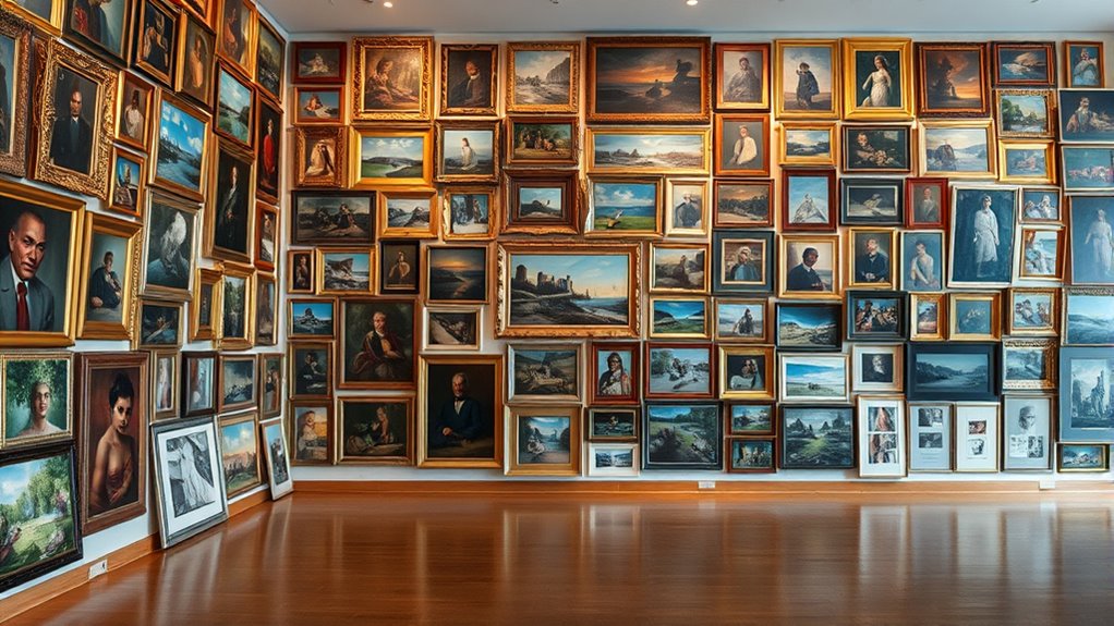 arrange art salon walls