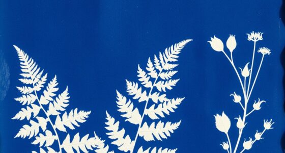 blueprints in artistic cyanotype