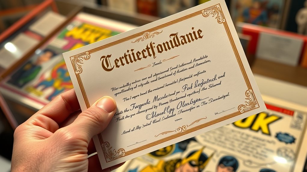 certificate verifies resale legitimacy