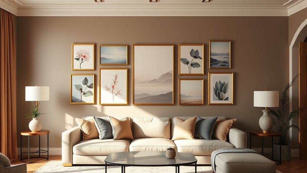 coordinate art with room hues
