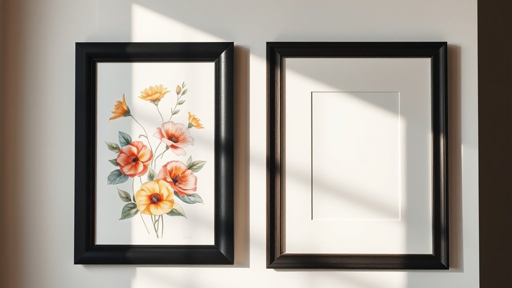 display mounting versus matting