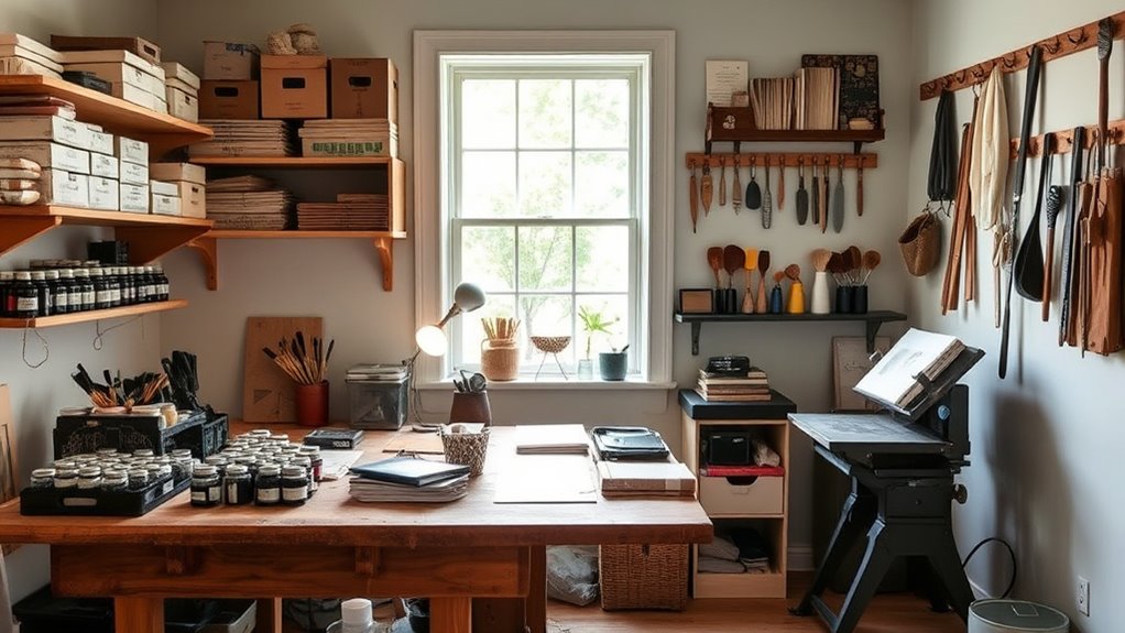 efficient studio supply organization