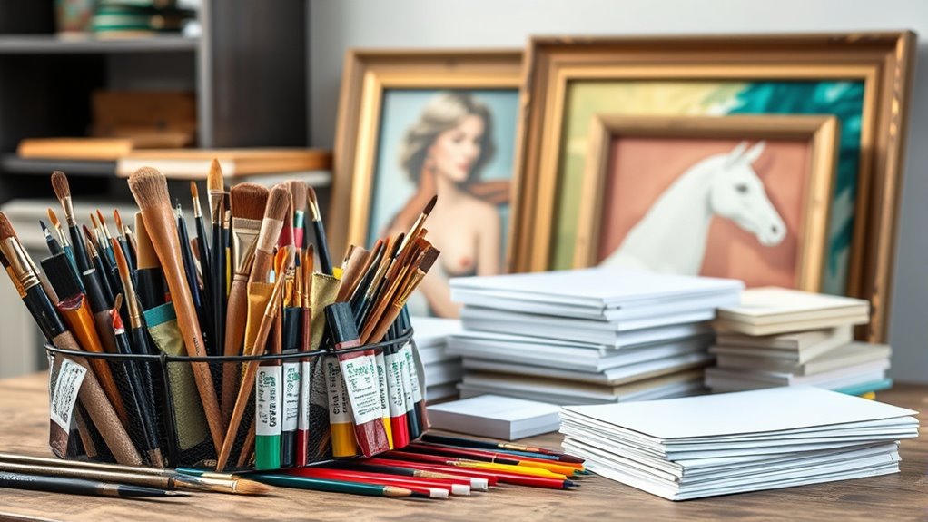 gather supplies organize art