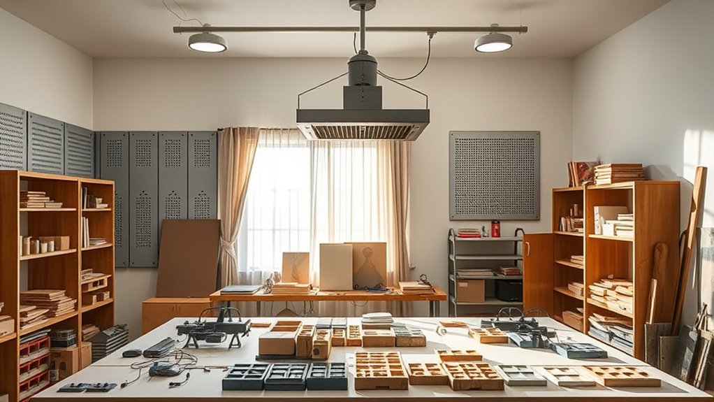 optimal studio lighting and ventilation