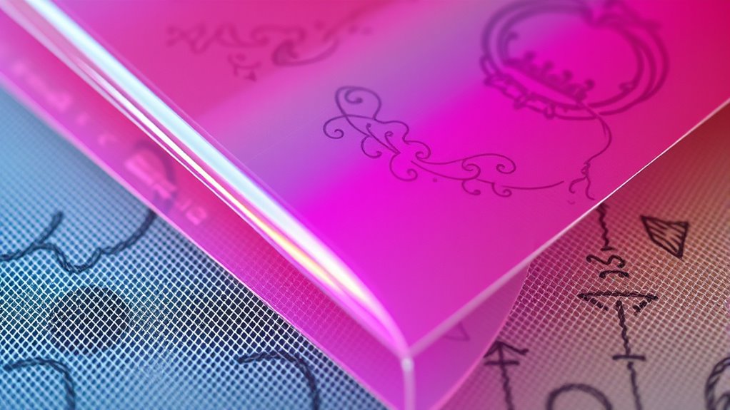 overlapping ink transparency layers
