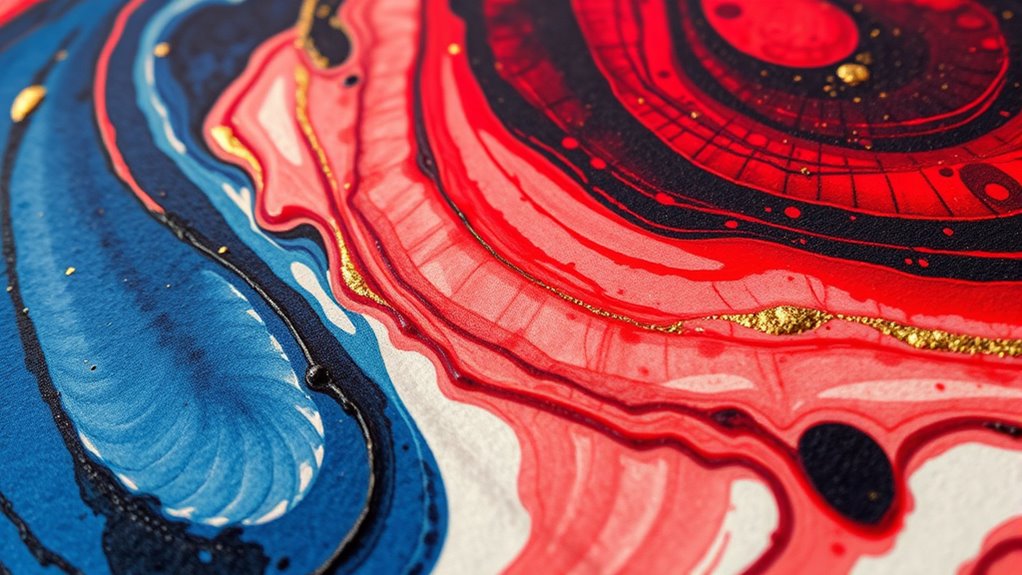 spontaneous layered ink blending