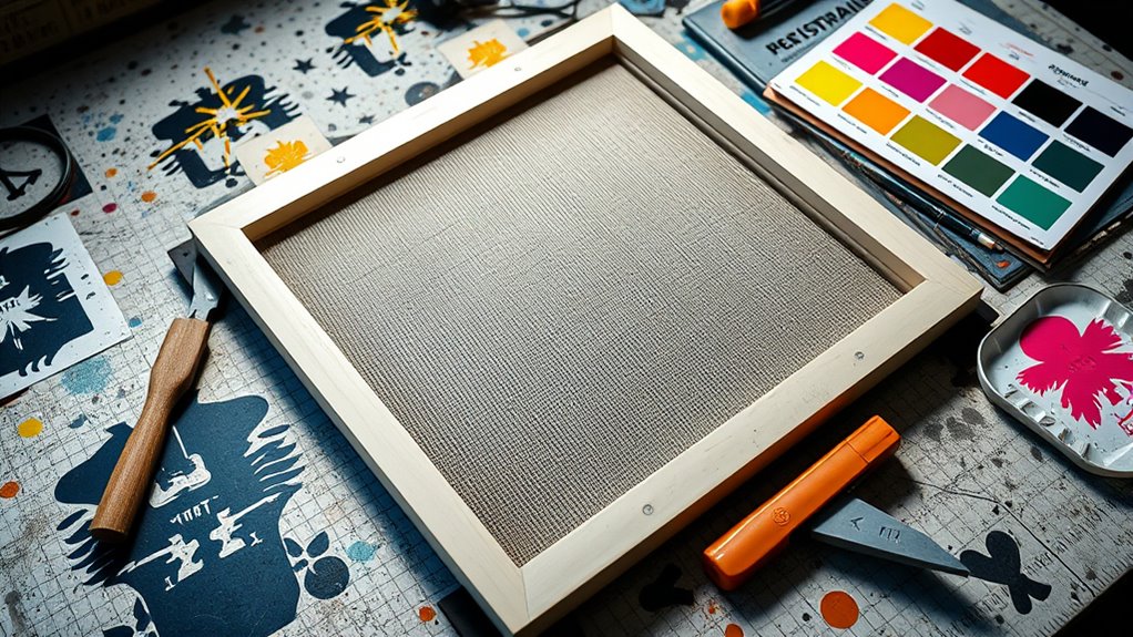 stencil creation and ink application