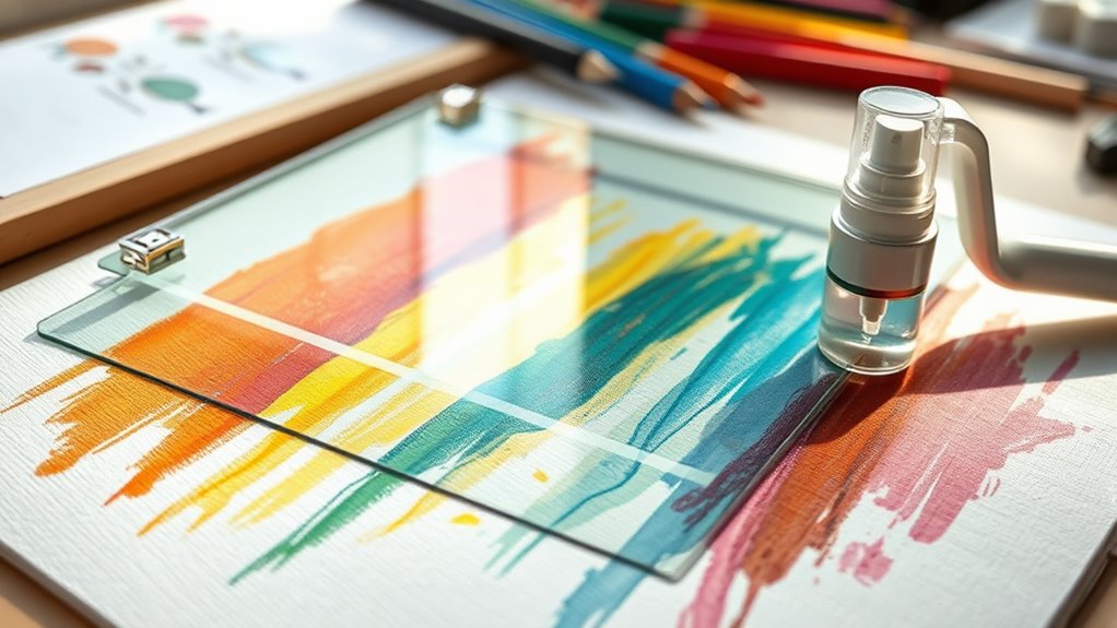 use fixative spray properly