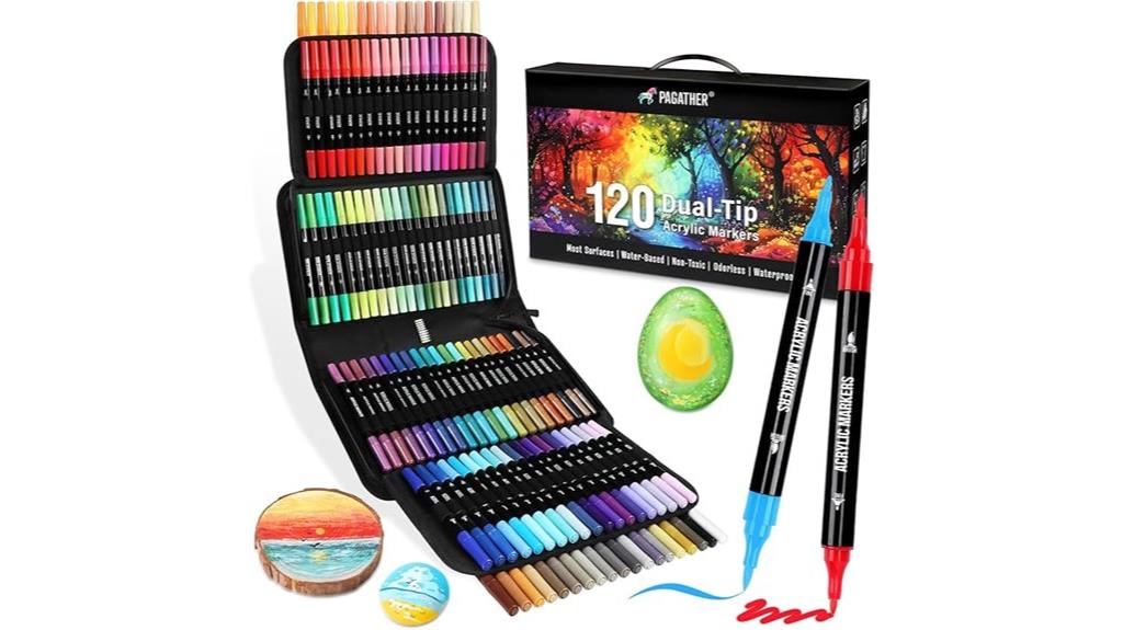 120 color acrylic markers