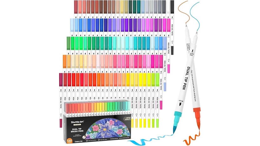 120 color dual tip markers
