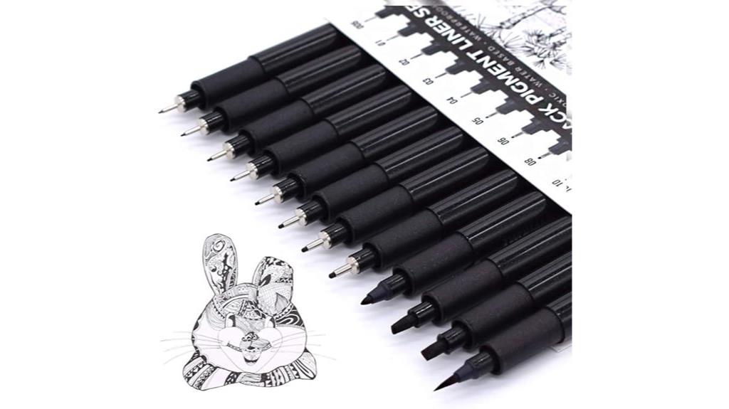 12 fineliner ink pens