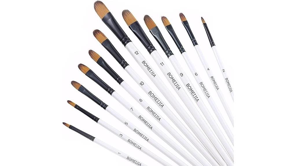 12 piece artist paint brushes