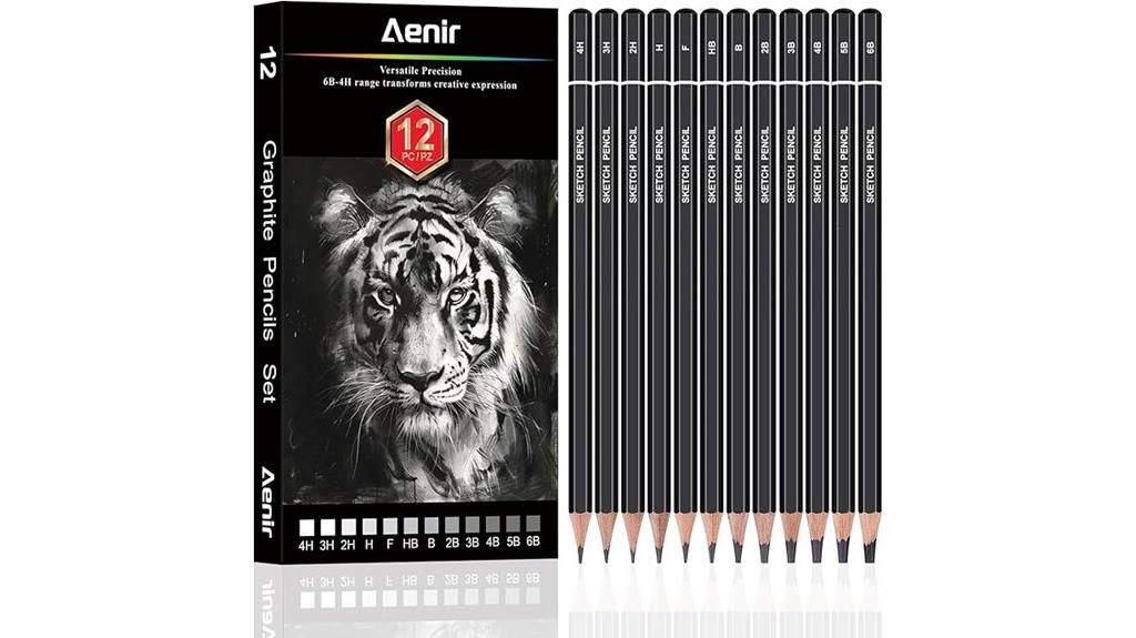 12 piece sketch pencil set