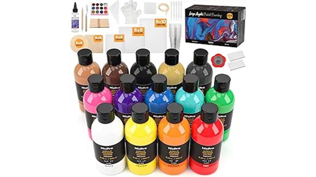14 color acrylic pour set
