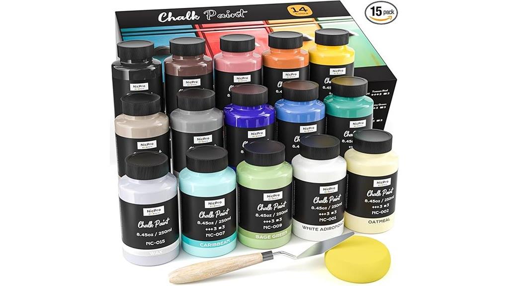 14 color chalk paint set