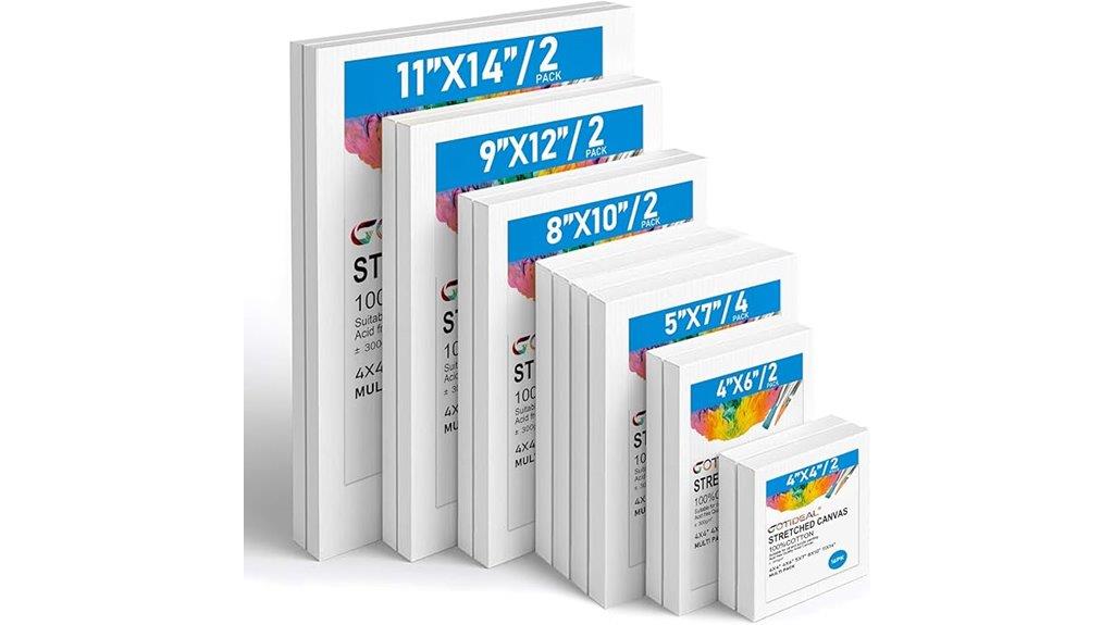 14 piece canvas painting set