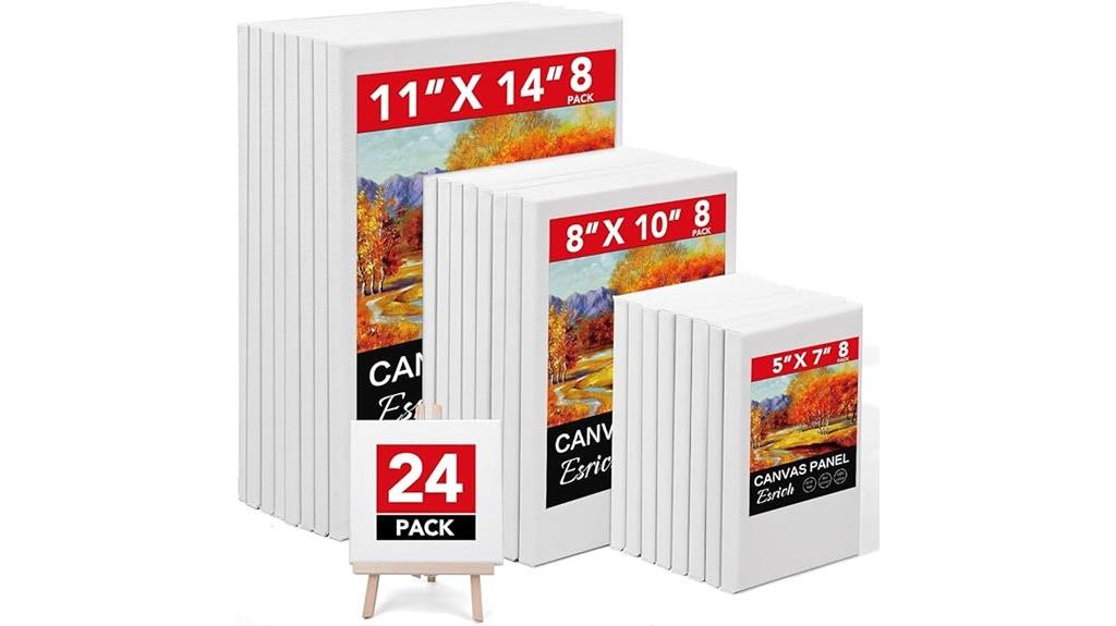 24 piece stretched canvas set