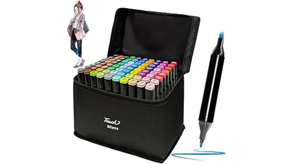 80 color alcohol marker set
