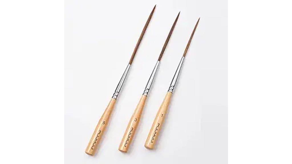 artist grade ox ear brushes