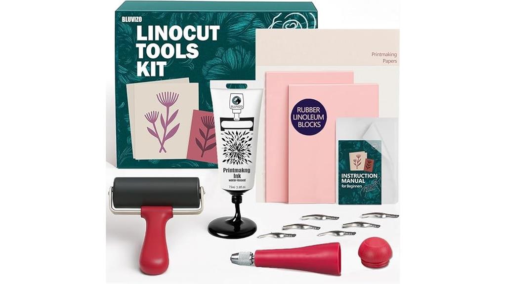 beginner linocut printing kit