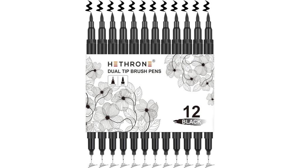 black marker set 12 pack