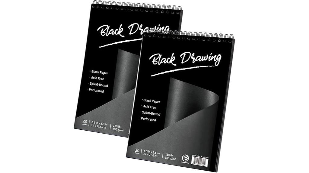 black sketch pad 60 sheets
