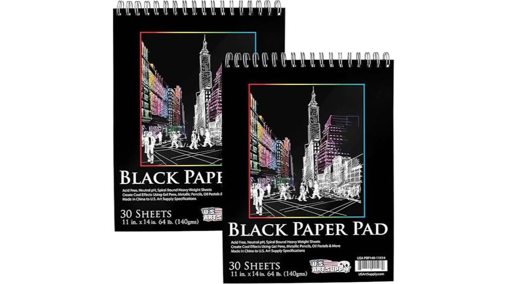 black sketchbook 11x14 pack
