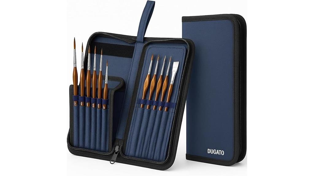 blue canvas brush organizer