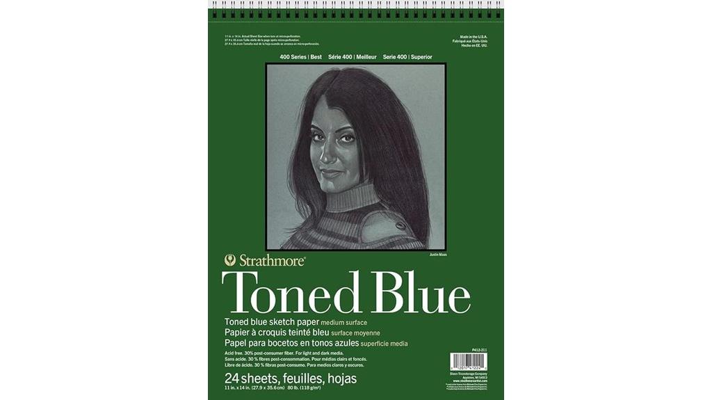 blue toned sketch pad