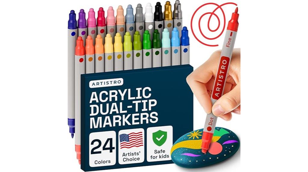 bright colorful dual tips