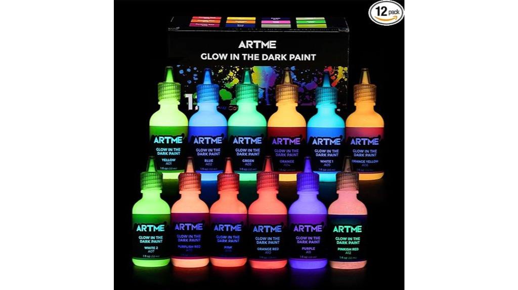 bright glow in the dark paint