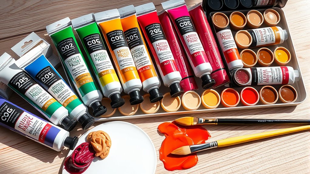 choosing quality acrylic paints