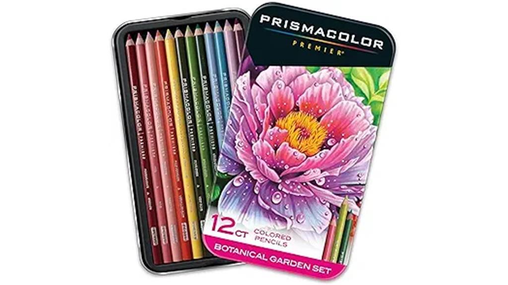colored pencil set botanical