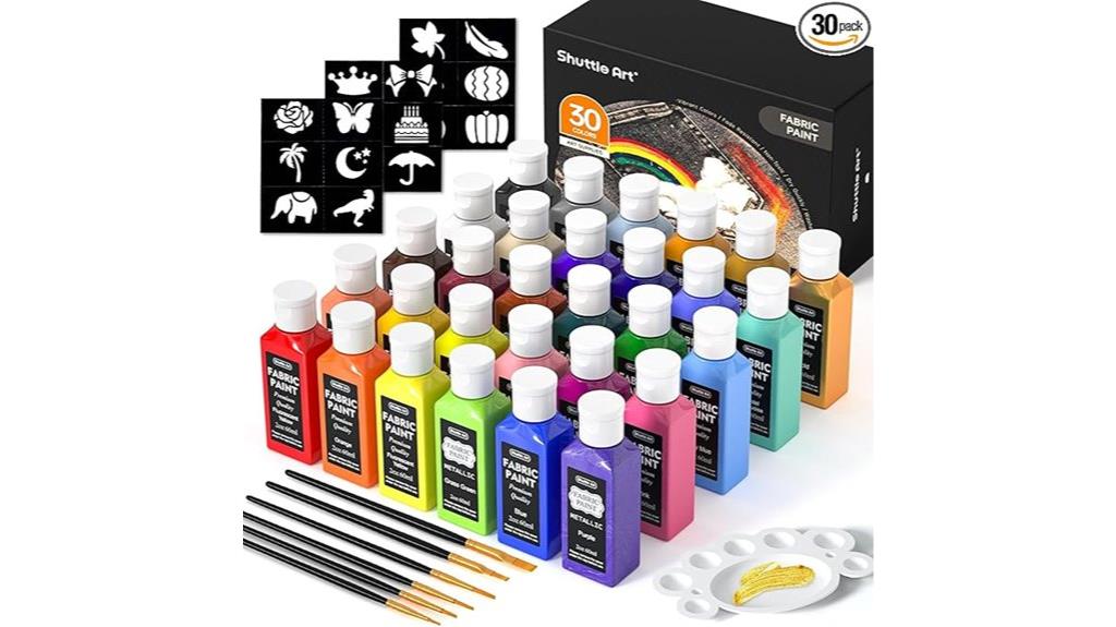 colorful fabric painting kit