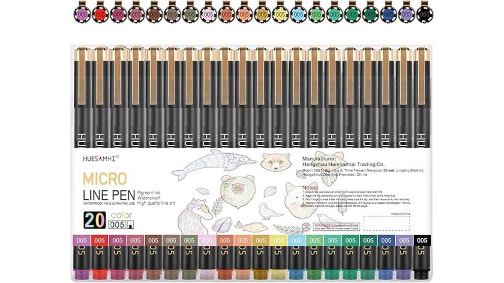 colorful waterproof fine liners