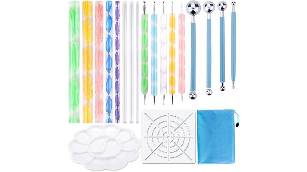 complete 19 piece mandala tool set