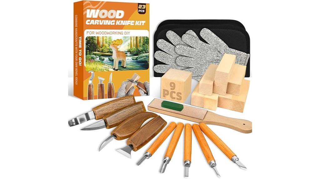 complete adult wood carving set