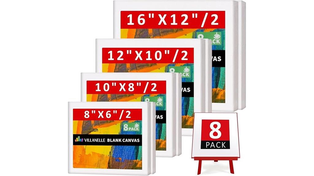 eight piece stretched canvas set