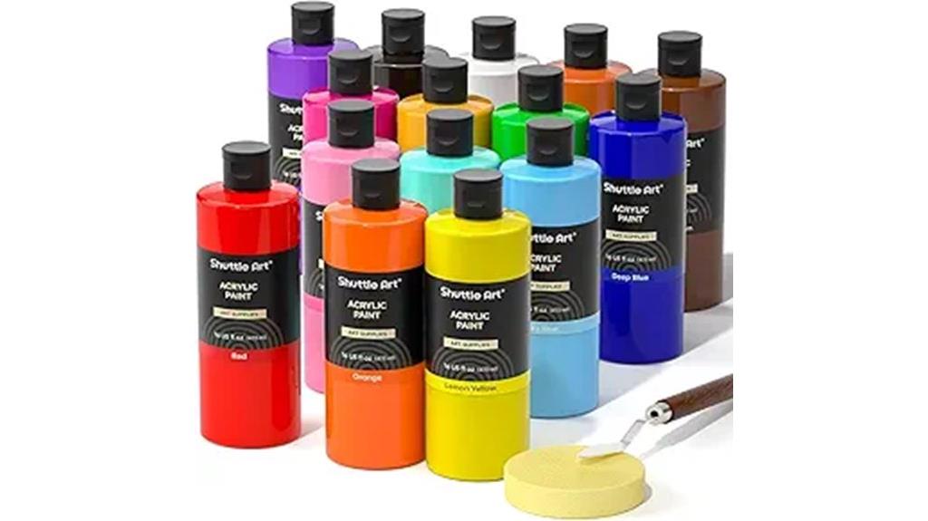 fifteen color acrylic paint set