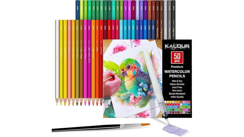 fifty color blendable pencils