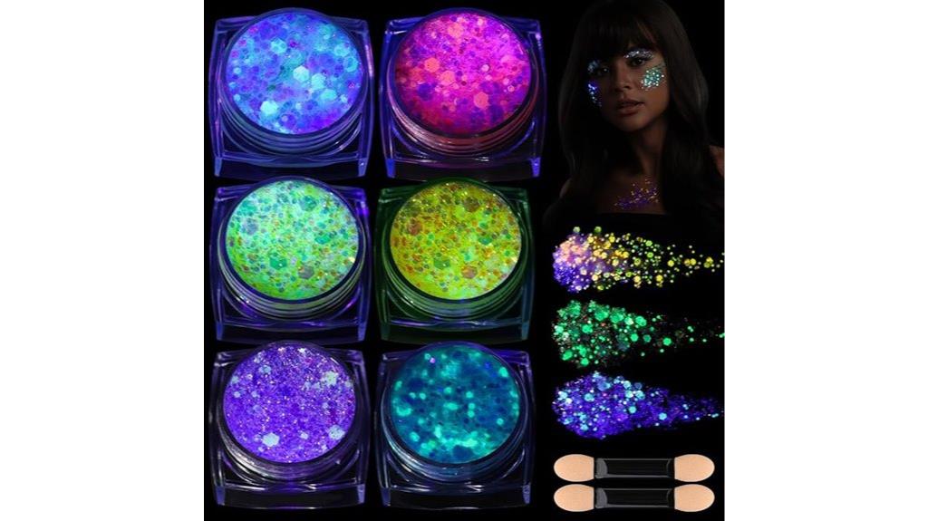 glow in the dark glitter gel