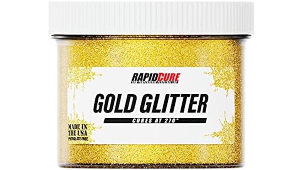 gold glitter screen ink