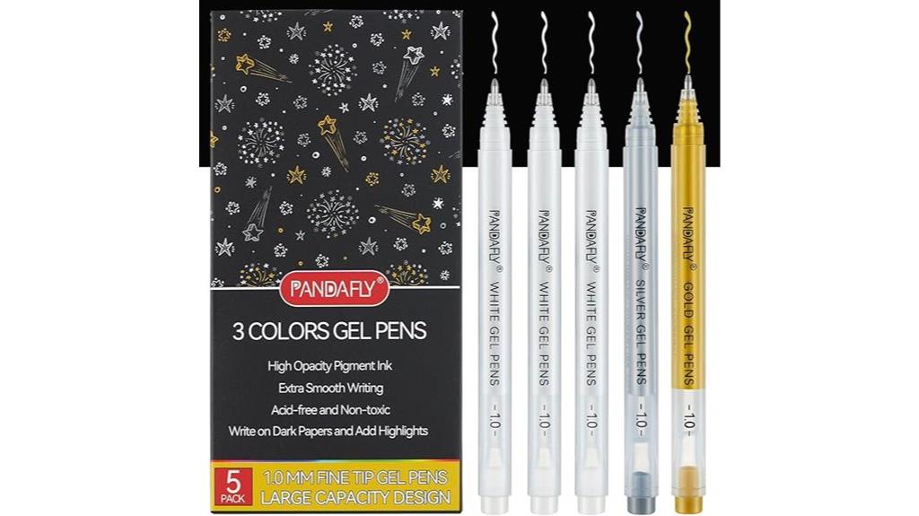 gold silver white ink