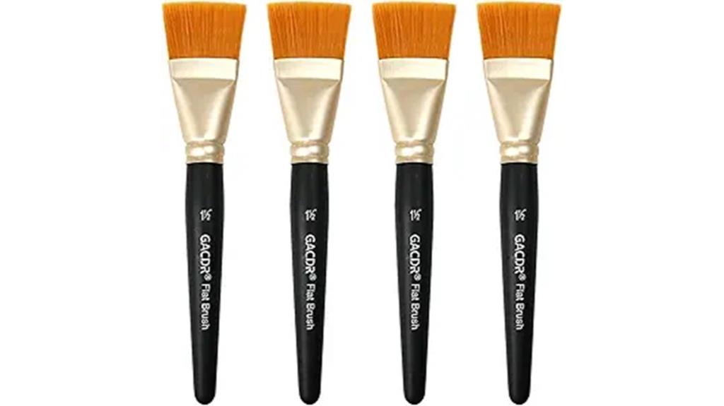 half inch flat paint brushes