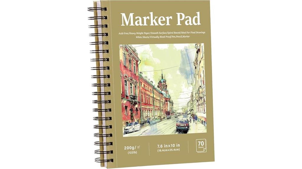 hardcover marker paper pad