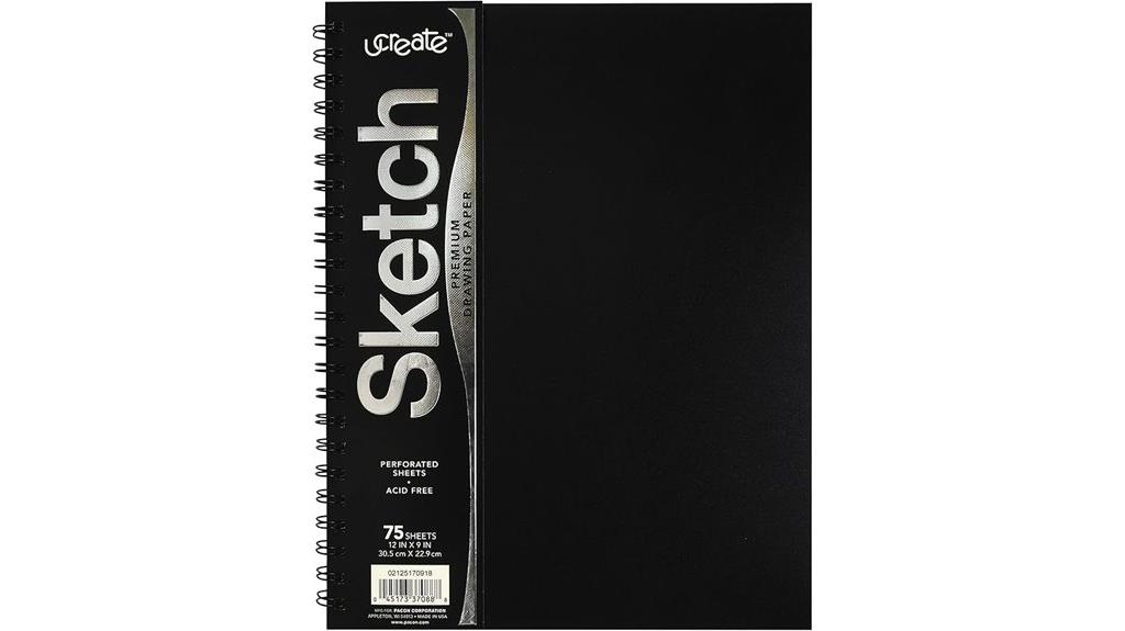 heavyweight black sketchbook