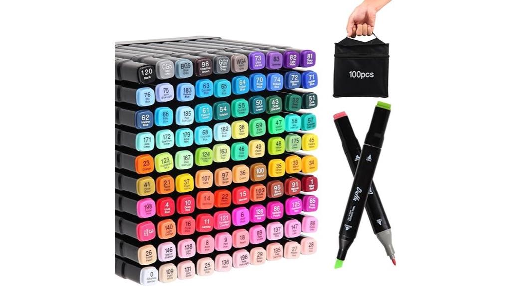 hundred colors dual markers