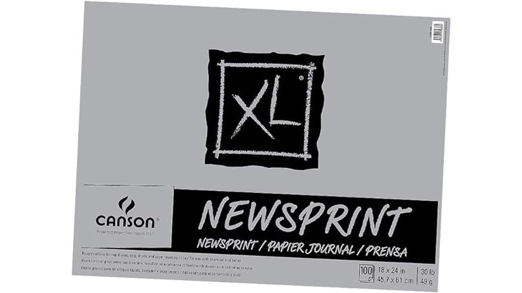 large 18x24 newsprint pad