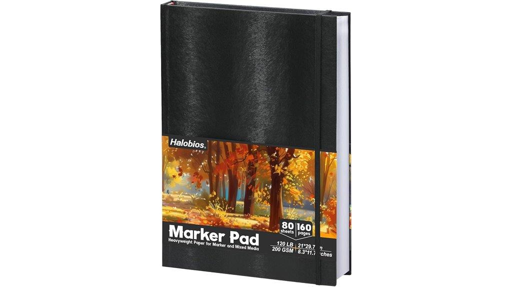 marine themed sketchbook with 80 sheets